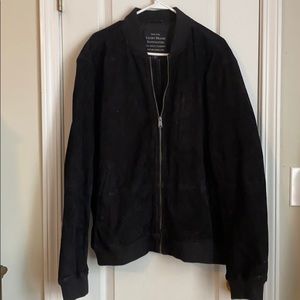 Lucky Brand Suede Bomber Jacket